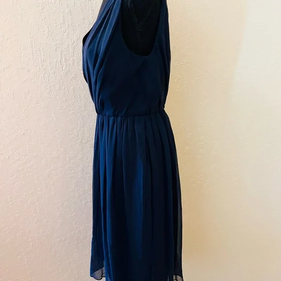 St.‎ John Blue Asymmetrical V-Neck Sundress - Picture 3 of 9